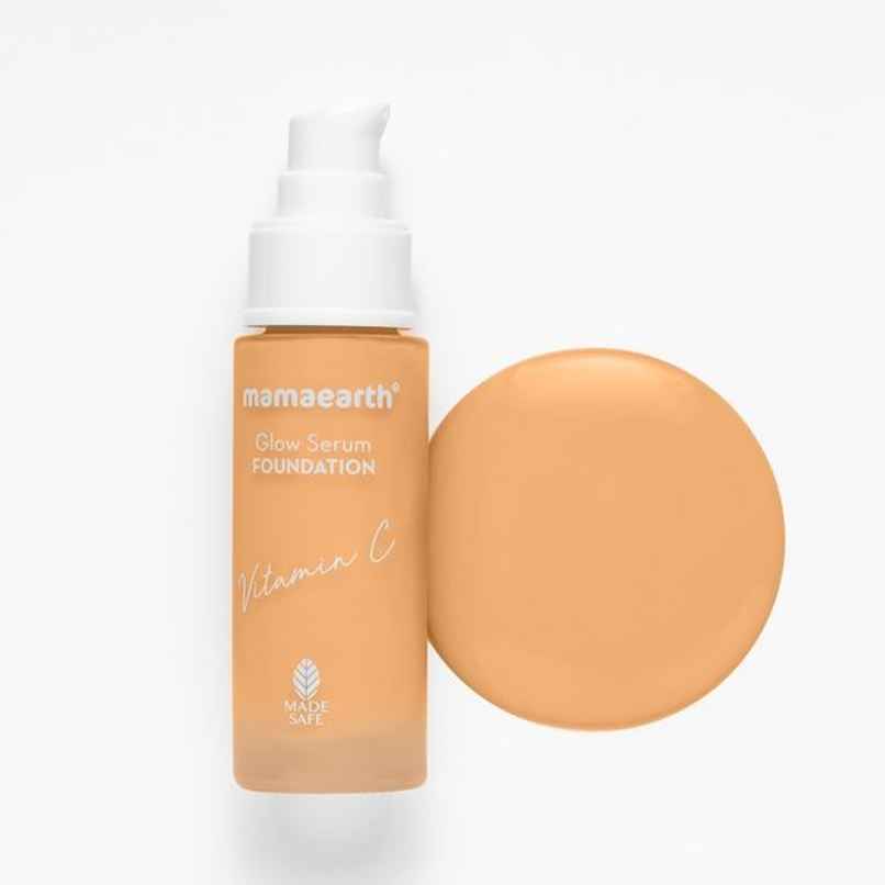 Mamaearth Glow Serum Foundation with Vitamin C & Turmeric for 12-Hour Long Stay- 03 Nude Glow Mamaearth Glow Serum Foundation with Vitamin C & Turmeric for 12-Hour Long Stay- 03 Nude Glow