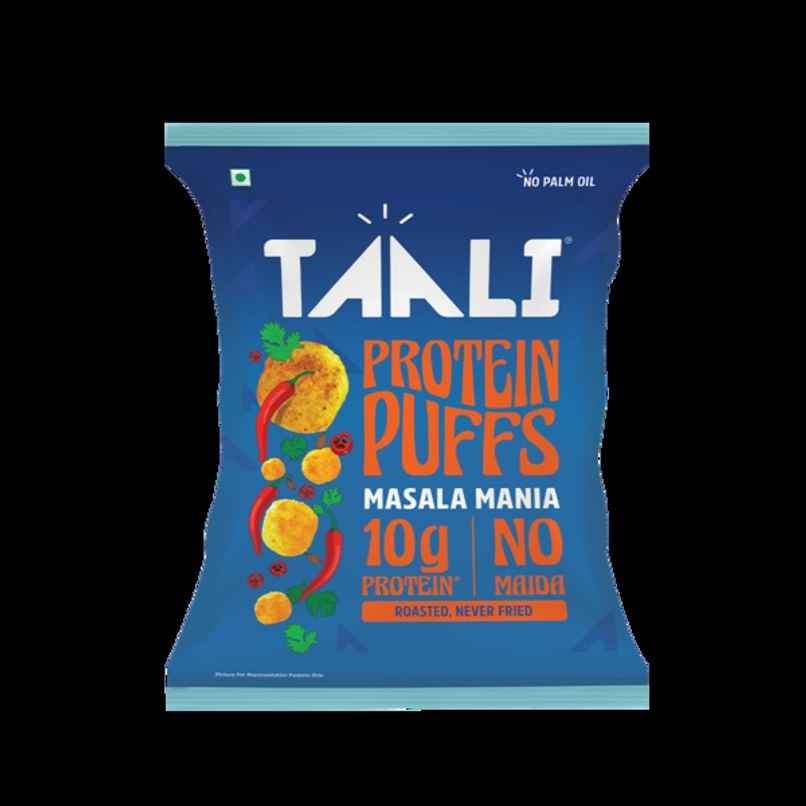 Taali Protein Puffs | Masala Puff, Roasted, Corn & Jowar, No Palm Oil, No Maida, Rich in Protein