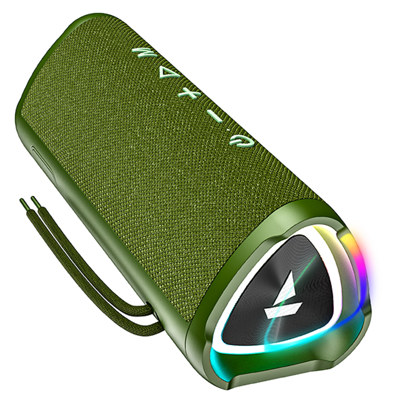 boAt Stone 750 BT Speaker w/ 12W RMS Sound, 12 HRS Playback, RGB, TWS Feature & IPX5 (Moss Green)