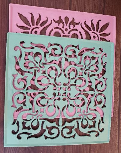 Gullak Plastic Stencil Square 12 in | Assorted Design