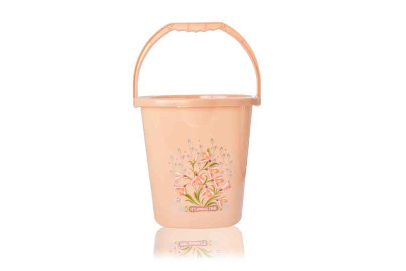 Jalore Square Plastic Bucket | Beige |25 L
