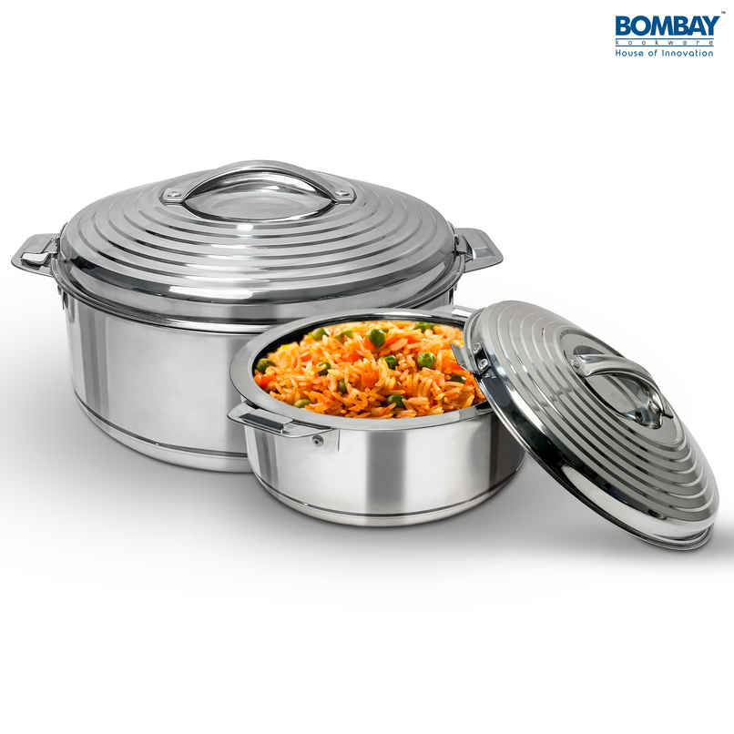 Bombay Kookware Della Casserole Set Pack Of 2 (2.7 L And 1.0 L)