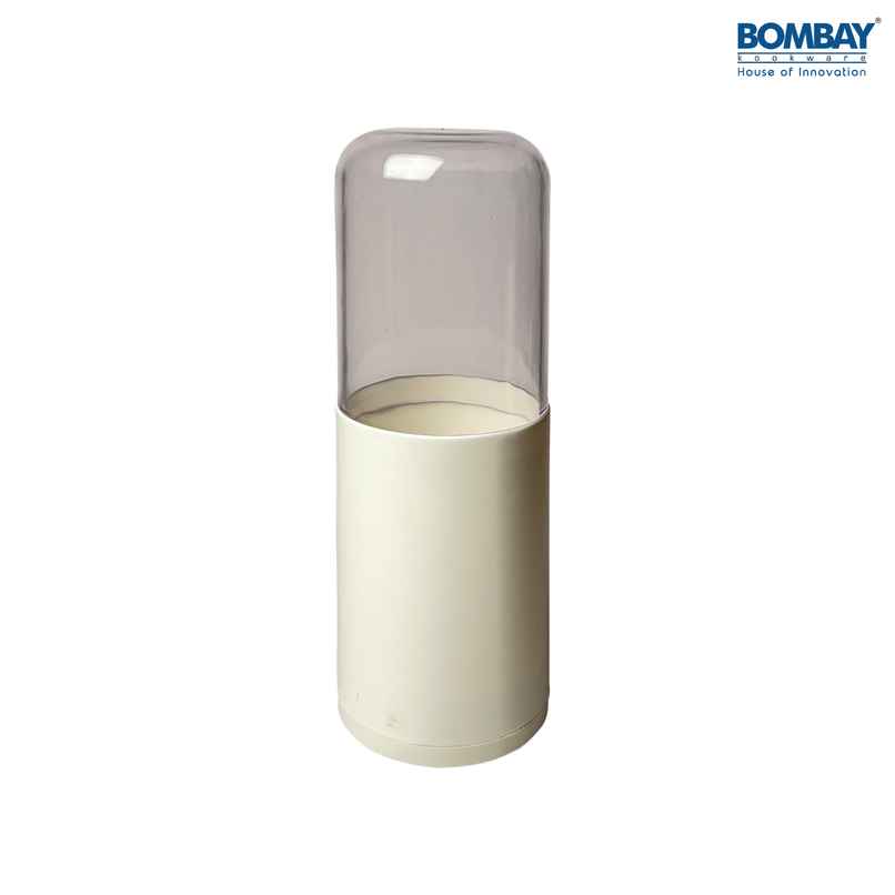Bombay Kookware Unique Empty Cutlery Holder Plastic | Ivory