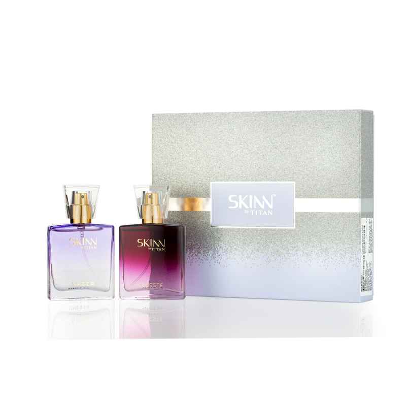 Skinn By Titan Women Celeste & Sheer Miniature Edp Gift Set