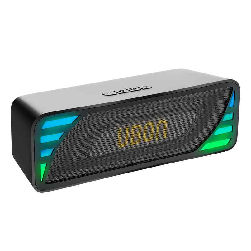 UBON SP 10W BT Soundbar with Upto 10 Hrs Playtime, RGB lights, BT V5.3 Speaker - Black