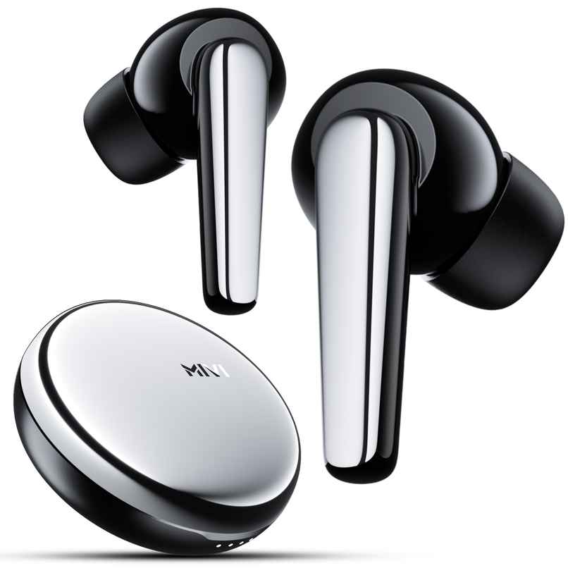 Mivi Superpods Dueto (Flagship Launch), Dual Drivers, 13Mm Woofer, 6Mm Tweeter Earbuds Bluetooth-Black