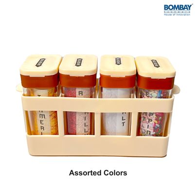 Bombay Kookware Spice and Masala Holder Set with Tray | Assorted