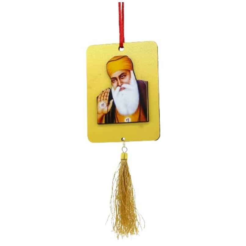 TiyuTrendzz Guru Nanak Dev Ji Photo | Sheet Rear View Mirror Hanging for Car