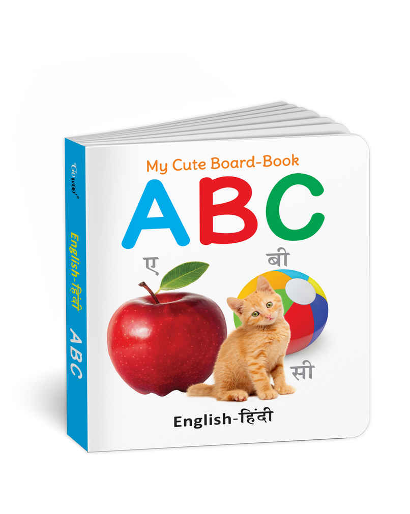 My Cute Board Book Abc (Eng-Hindi) | Educational Pocket Size Book for Toddlers Ages 3-12