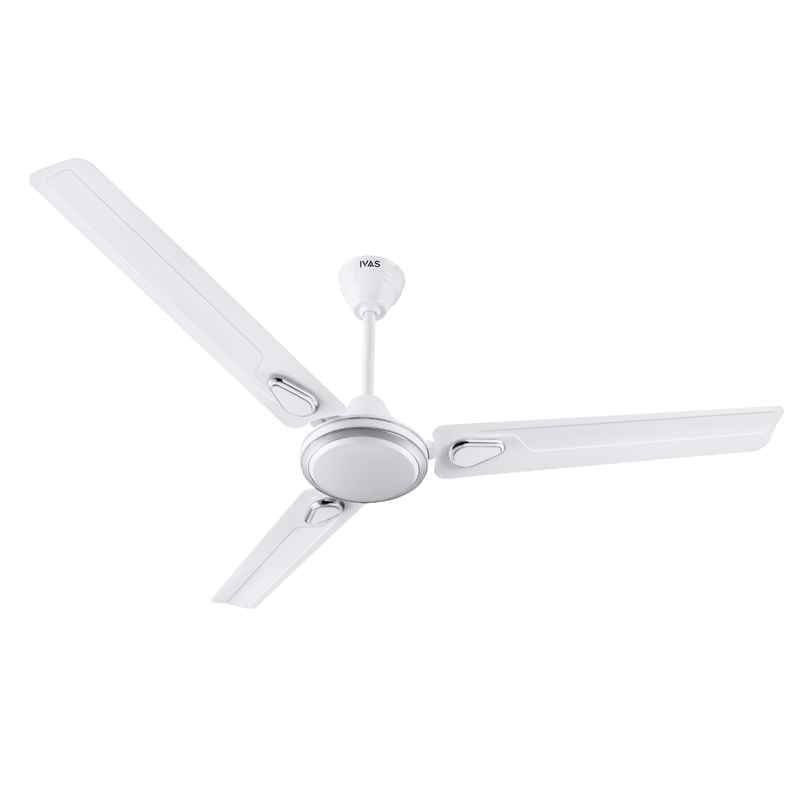 Ivas Zyva Pro Ceiling Fan, 1200mm, 400 RPM, Star Rated, White