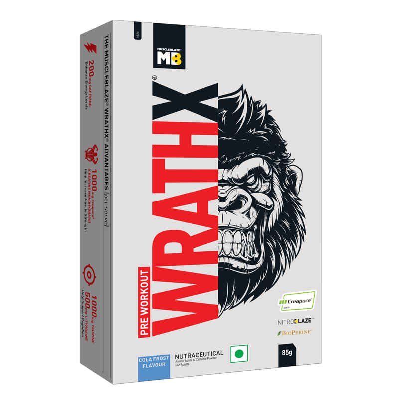 Muscleblaze Pre Workout Wrathx With Creapure, Nitroblaze & Bioperine | Cola Frost Muscleblaze Pre Workout Wrathx With Creapure, Nitroblaze & Bioperine | Cola Frost