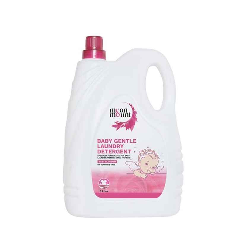 Moon And Mount Baby Laundry Liquid Detergent Washing Liquid For Baby Clothes Leaf Love (Rose) 5 l