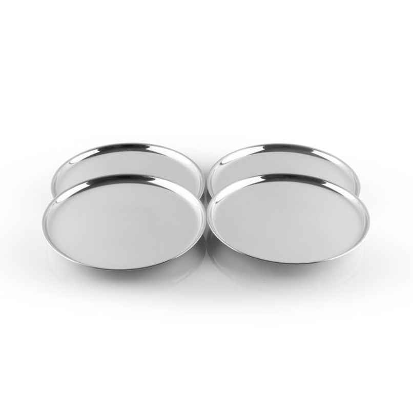 BAY6 Steel Traditional Dinner Plate-Thali | 9 Inch | 4 Piece BAY6 Steel Traditional Dinner Plate-Thali | 9 Inch | 4 Piece