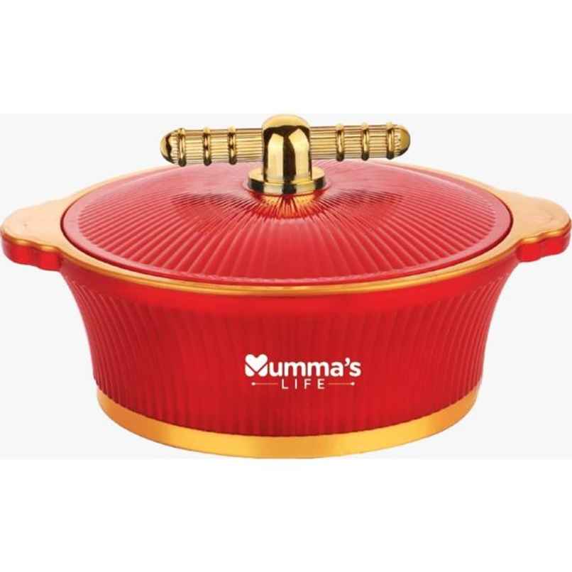 Mumma's Life Insulated Casserole Hotpot With Lid Thermoware Plastic Casserole Masti (2500Ml) (Red) Mumma's Life Insulated Casserole Hotpot With Lid Thermoware Plastic Casserole Masti (2500Ml) (Red)