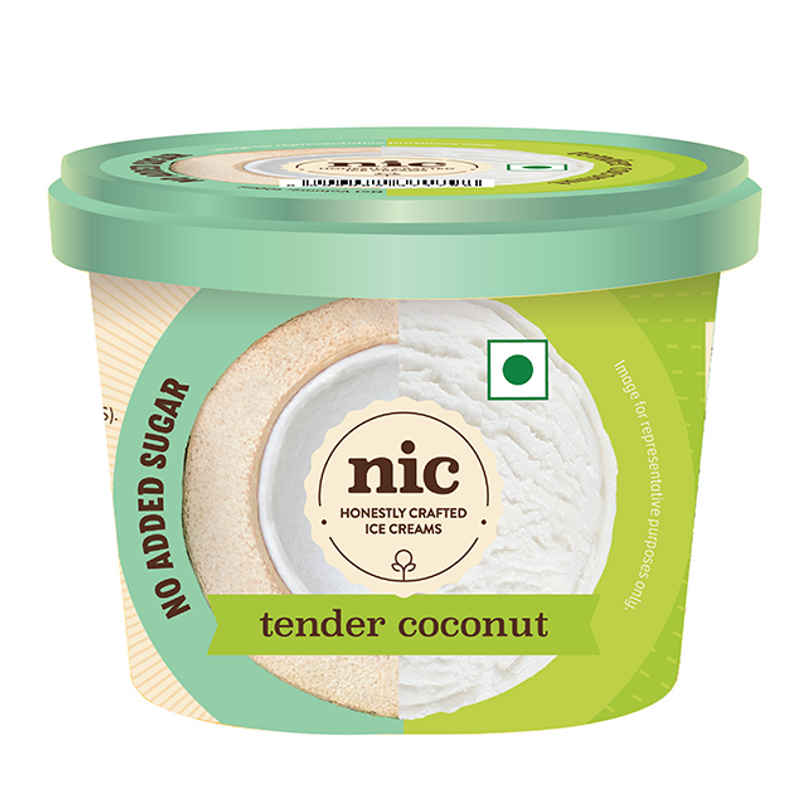 NIC Tender Coconut Ice Cream Cup | No Added Sugar