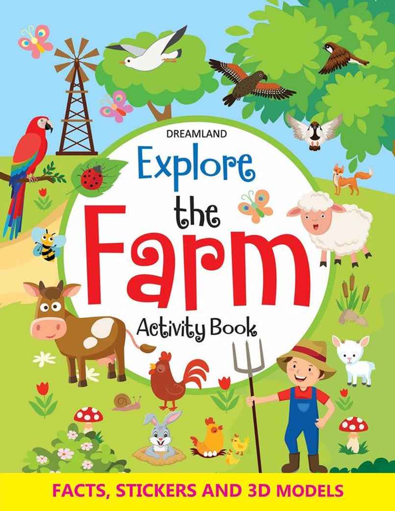 Explore the Farm Activity Book with Stickers & 3D Models | Boosts Creativity Skills|Kids Books