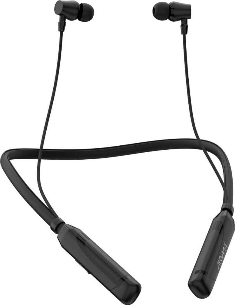 Aroma Nb119 Clear - 60 Hours Playback | Wireless Bluetooth Neckband | Magnitic On/Off | Black