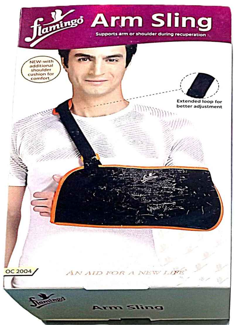 Flamingo Arm Sling Pouch Black & Orange L