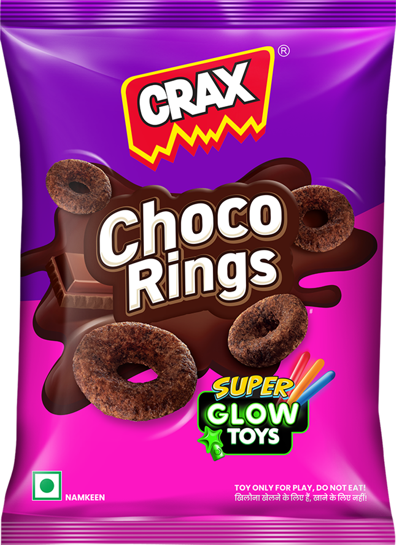 Crax Choco Rings Puff Snacks with Super Toys (Chocolate Rings) Crax Choco Rings Puff Snacks with Super Toys (Chocolate Rings)
