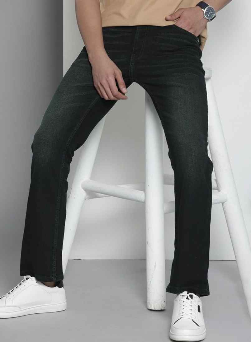 Men Bootcut Fit Solid Jeans
