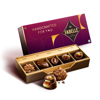 Fabelle Elements Pralines - 5 Handcrafted Dark Chocolates