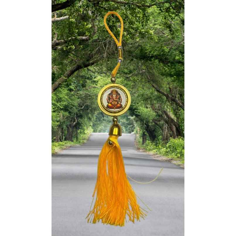 Round Rotational Dual Side Shree Ganesh Decorative Car Hanging | Divine Vibes | Ganesh Chaturthi Specials