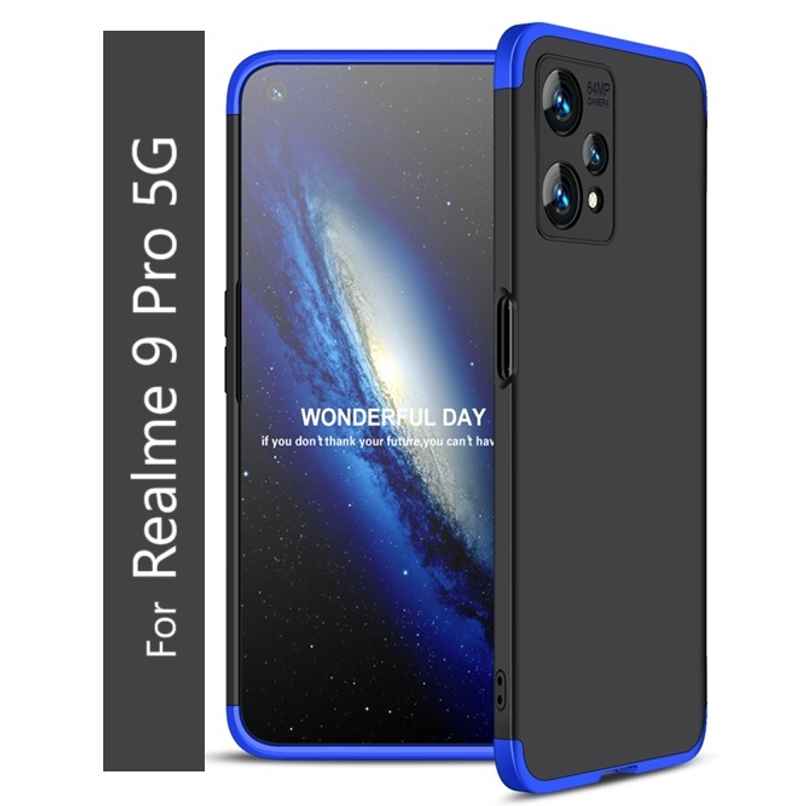 Kwine Case Realme 9 Pro 5G Back Cover - 360 Degree Case - Blue Color