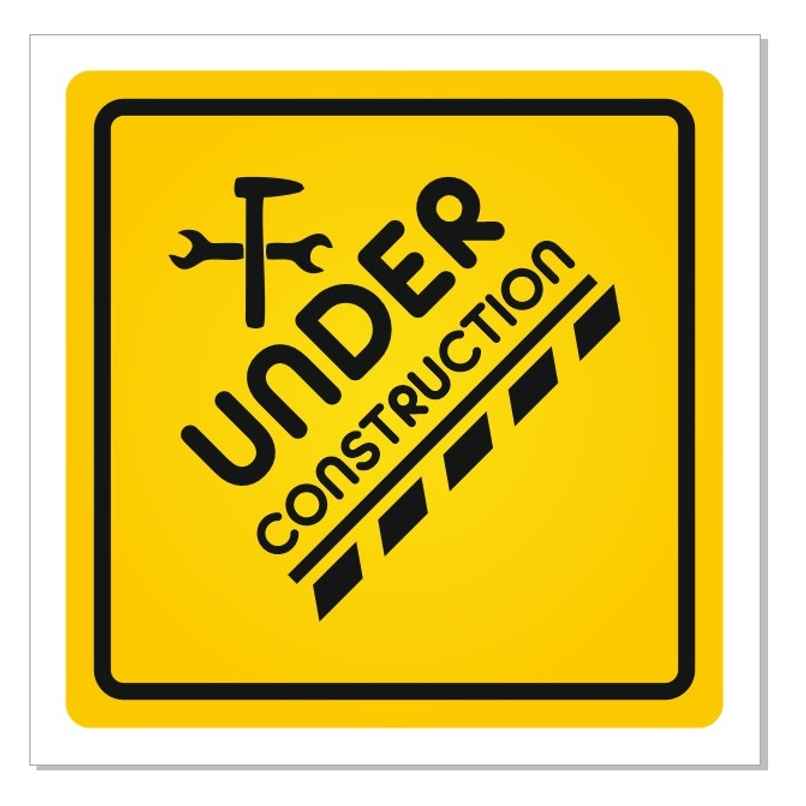 Samsidhi Auto Under Construction Car Sticker Samsidhi Auto Under Construction Car Sticker