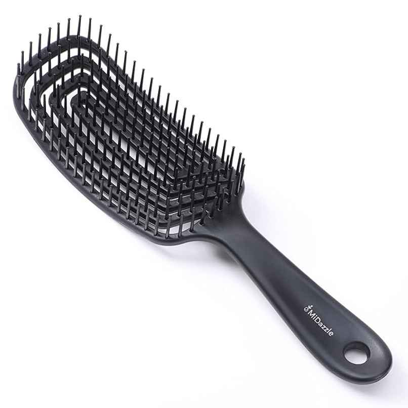 Midazzle Premium Gradient Black 3D Hair Brush |MIHB0015