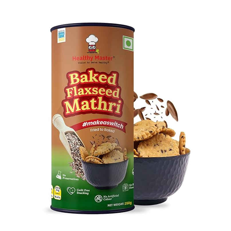 Healthy Master Baked Wheat Mathri | Flax seed