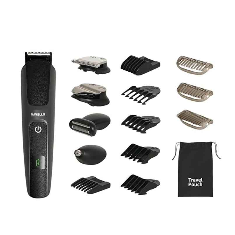 Havells Super Grooming Kit GS8714 | 15 In 1 | Full Body Groomer For Men | 120 Min Of Run Time | Fast Charge Havells Super Grooming Kit GS8714 | 15 In 1 | Full Body Groomer For Men | 120 Min Of Run Time | Fast Charge
