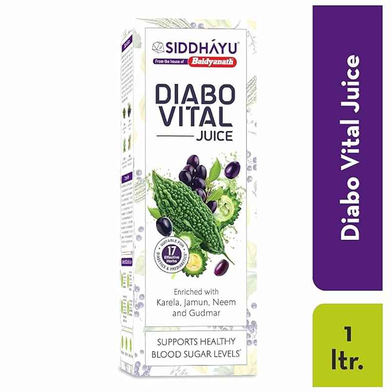 Baidyanath Diabo Vital Juice | Herbal Blend With Karela, Jamun, Neem & Gudmar