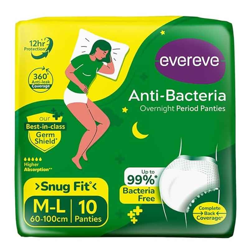 Evereve Anti Bacteria Period Panty for Girls & Women | M - L
