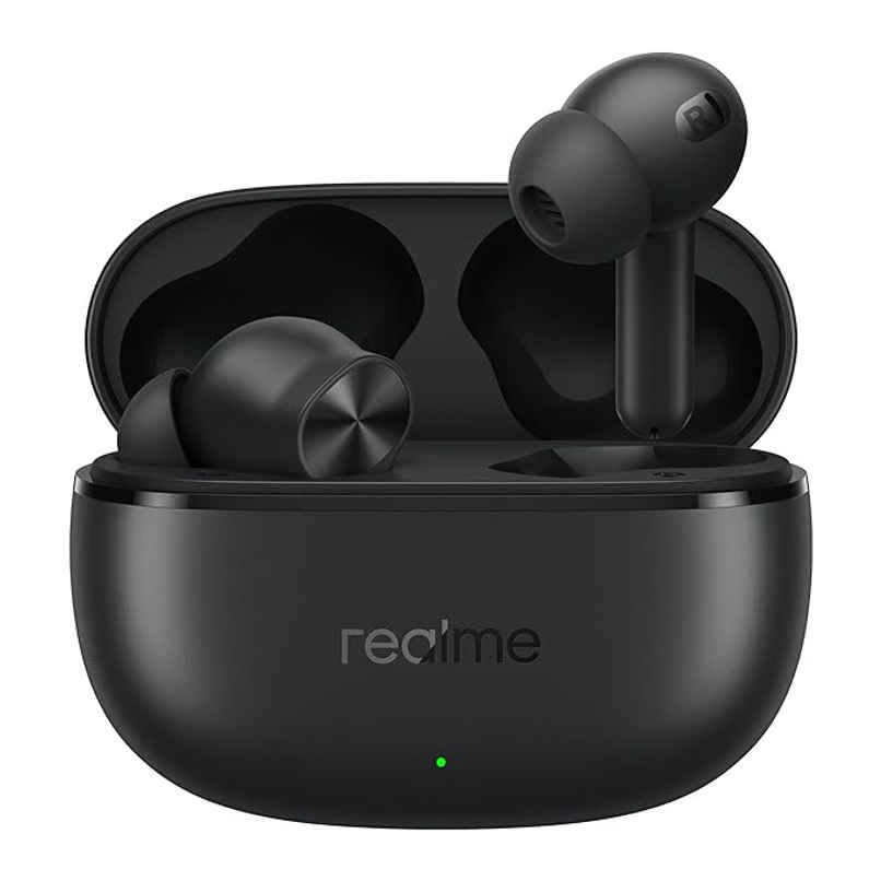 realme Buds T200x True Wireless Earbuds with 12.4mm Dynamic Bass Drivers | 25 dB ANC | Pure Black realme Buds T200x True Wireless Earbuds with 12.4mm Dynamic Bass Drivers | 25 dB ANC | Pure Black