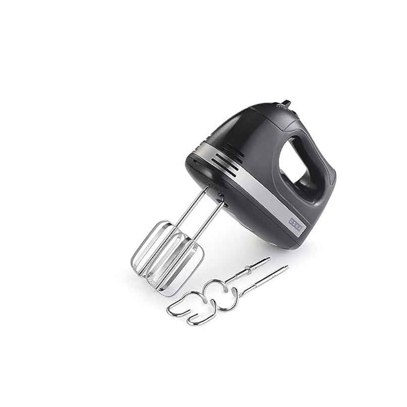 Usha Hand Mixer 3732 (300W Copper Motor, 5-Speed, Turbo, Smart Storage Box, Stainless Steel Finish)