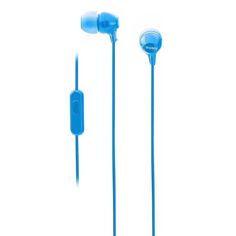 Sony MDR-EX14AP Wired In-Ear Earphones with Mic | Calls | Blue