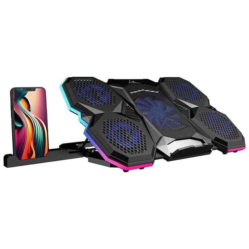 Zebronics Nc8000 Laptop Cooling Pad, Upto 17 Inch, 5 Fans 5 Level Adjustable Speed Control Usb Port Zebronics Nc8000 Laptop Cooling Pad, Upto 17 Inch, 5 Fans 5 Level Adjustable Speed Control Usb Port