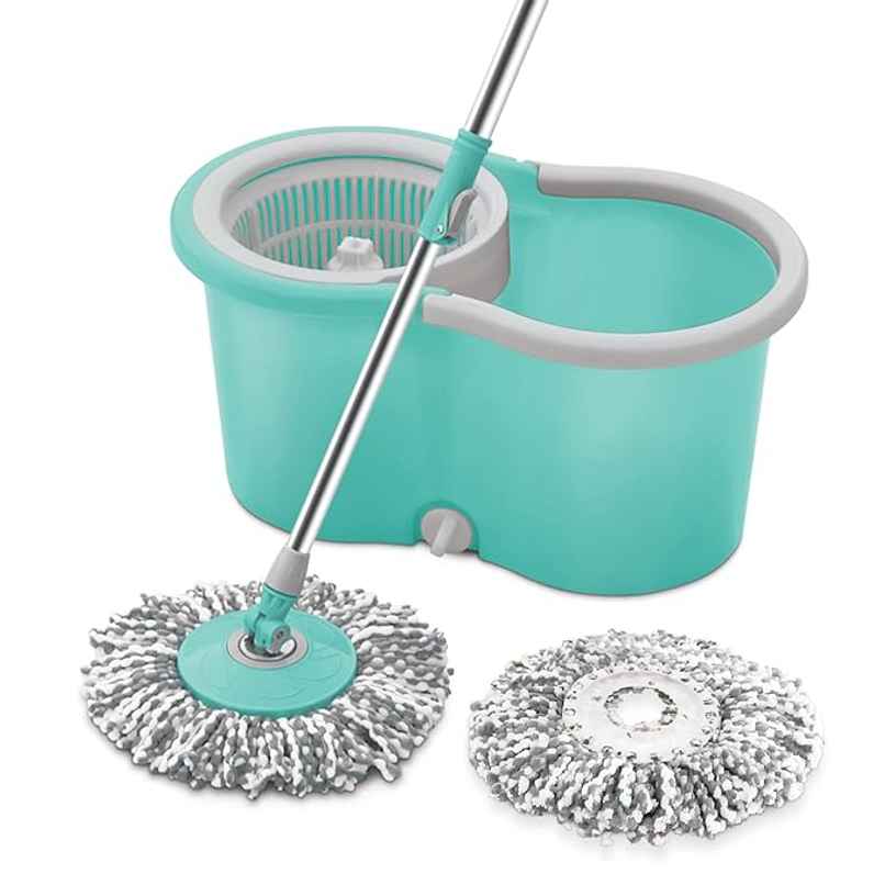 Spotzero By Milton Ace Spin Mop, Aqua Green Spotzero By Milton Ace Spin Mop, Aqua Green
