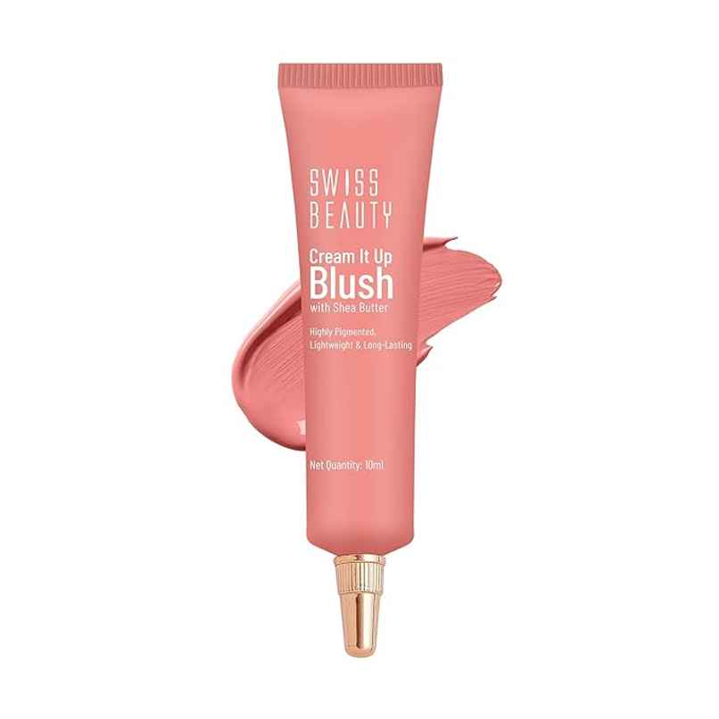 Swiss Beauty Cream It Up Blusher With Shea Butter - 3 Cheeky Peach