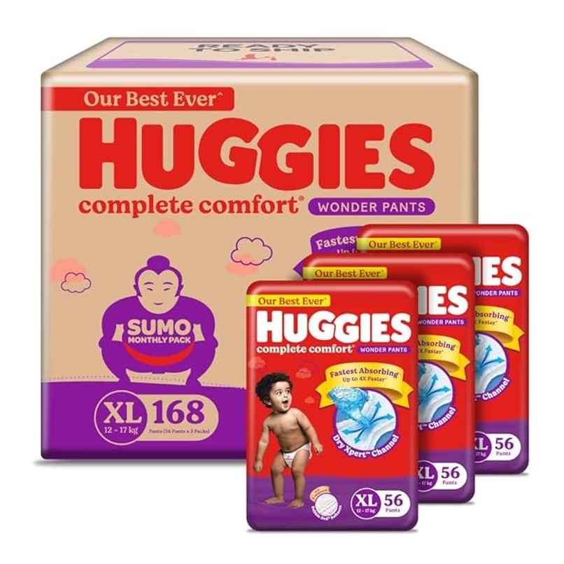 Huggies Wonder Pants Baby Diapers | Pant Style | XL | 56 pcs Huggies Wonder Pants Baby Diapers | Pant Style | XL | 56 pcs