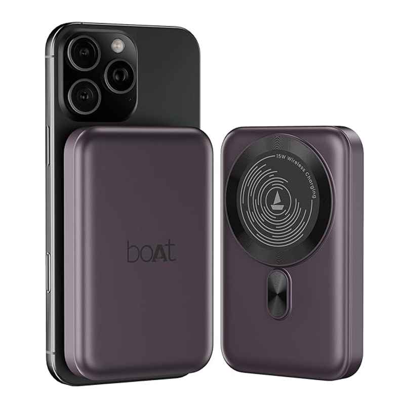 boat EnergyShroom PB331 MagnaCharge Wireless Powerbank | Purple