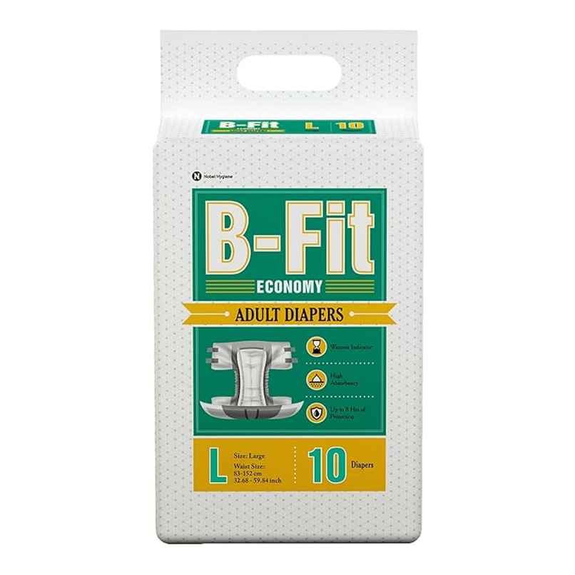 B-Fit Economy Adult Tapes Diapers (L, 32.68-59.84")