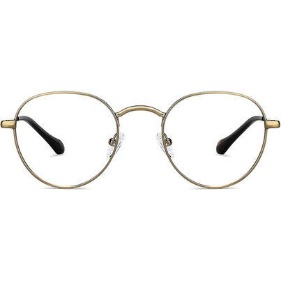 Lenskart Blu Unisex Solid Metal Computer Glasses | Gold - S