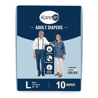 Kare In Premium Adult Diapers | Large - Waist Size 101-139 cm