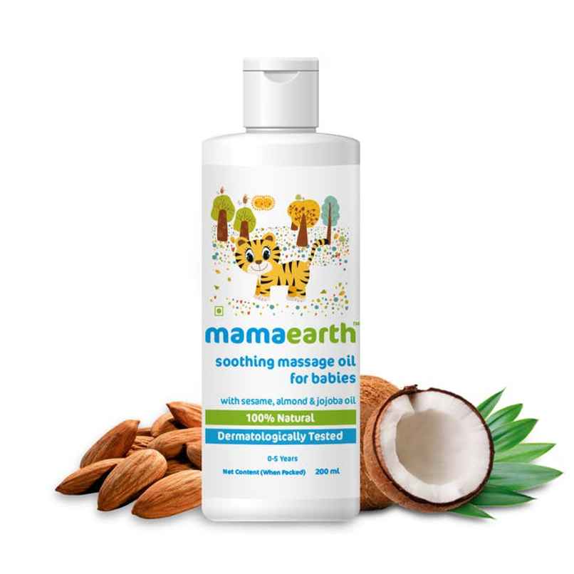 Mamaearth Soothing Baby Massage Oil, With Sesame, Almond & Jojoba Oil