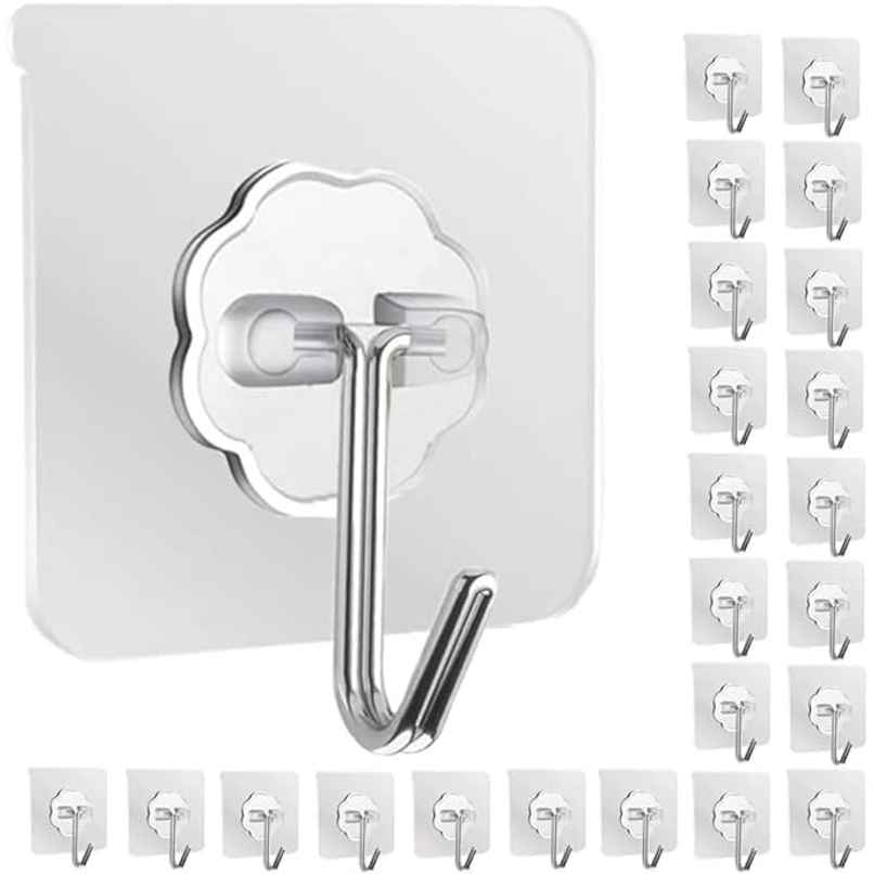 Perpetual Self Adhesive Wall Hooks | Heavy Duty | Transparent | Multipurpose | Set of 5 Perpetual Self Adhesive Wall Hooks | Heavy Duty | Transparent | Multipurpose | Set of 5