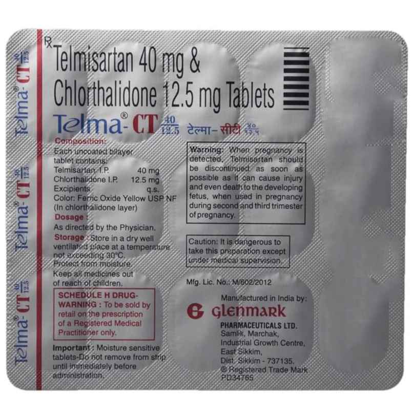 Telma-CT 40/12.5 Tablet Telma-CT 40/12.5 Tablet