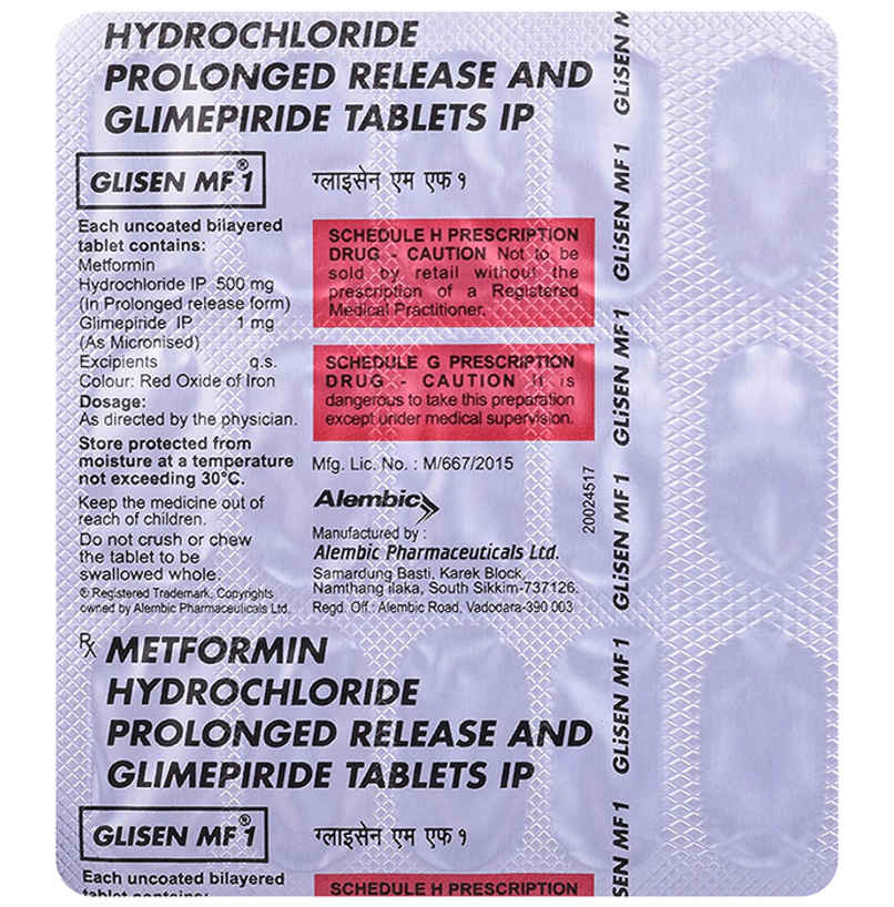 Glisen MF 1 Tablet PR