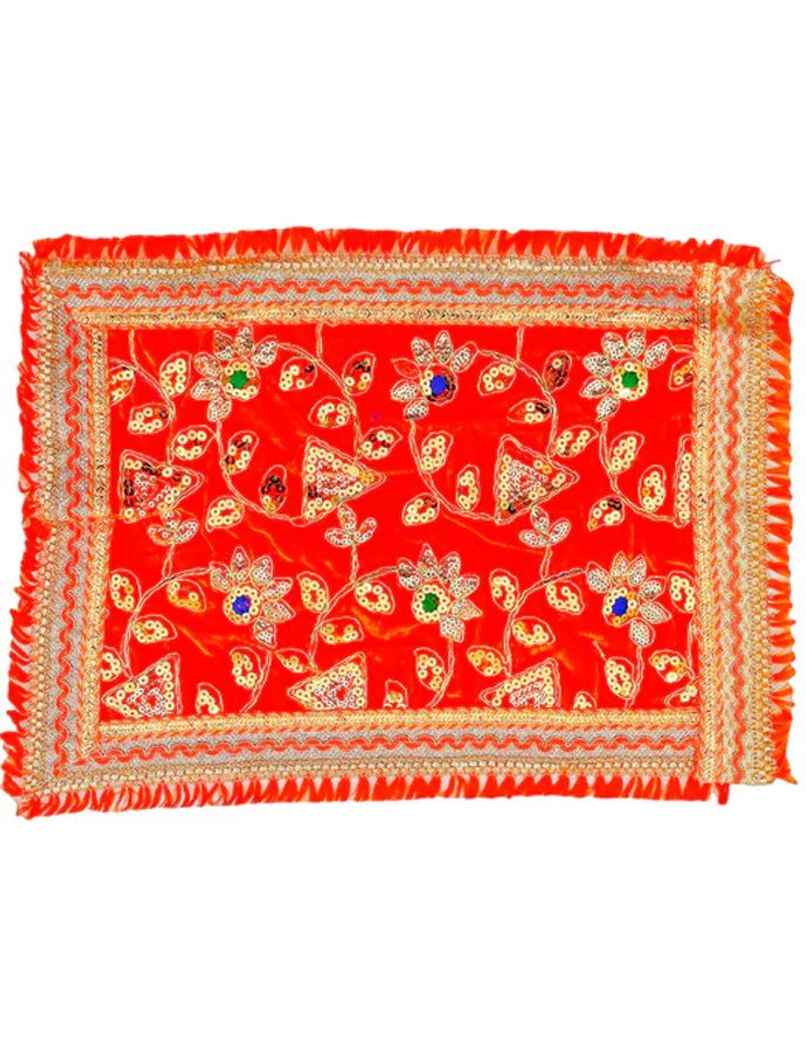 Jai Kashi Premium Red Mata Chunri with Golden Border Jai Kashi Premium Red Mata Chunri with Golden Border