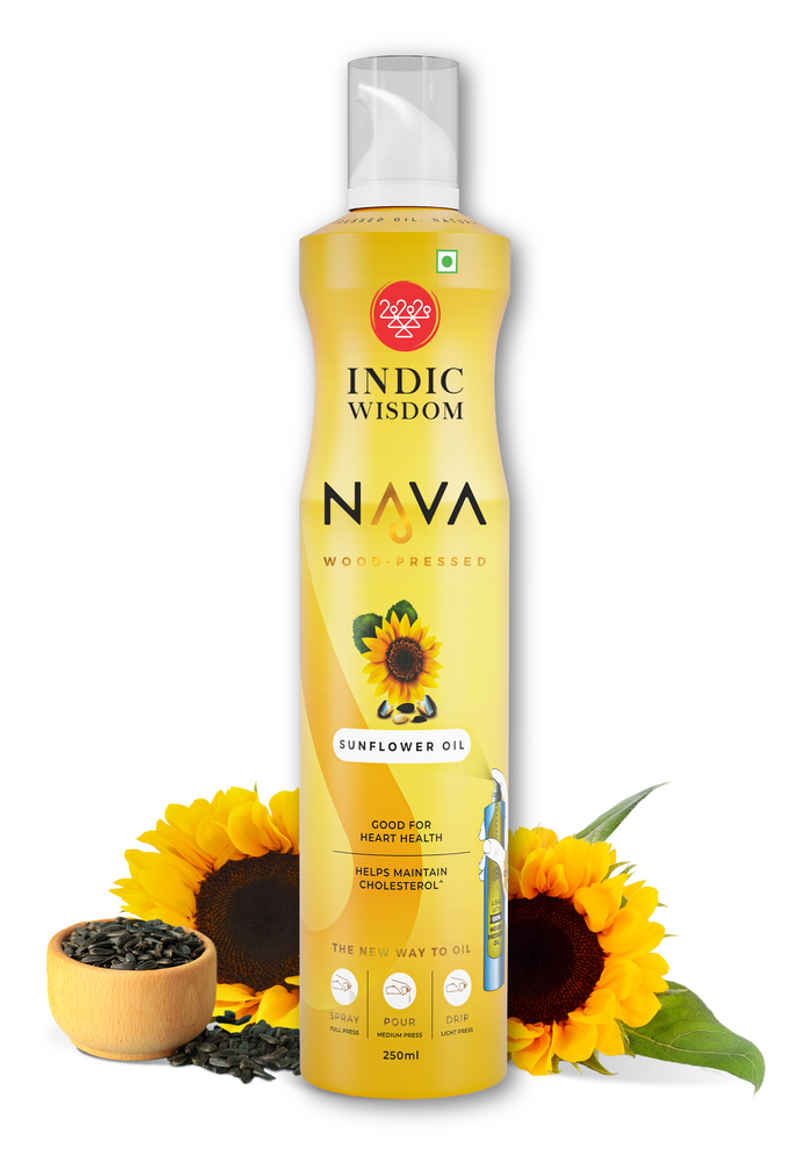 Indic Wisdom Nava Spray - Sunflower Wood Pressed Oil (Spray for cooking) Indic Wisdom Nava Spray - Sunflower Wood Pressed Oil (Spray for cooking)